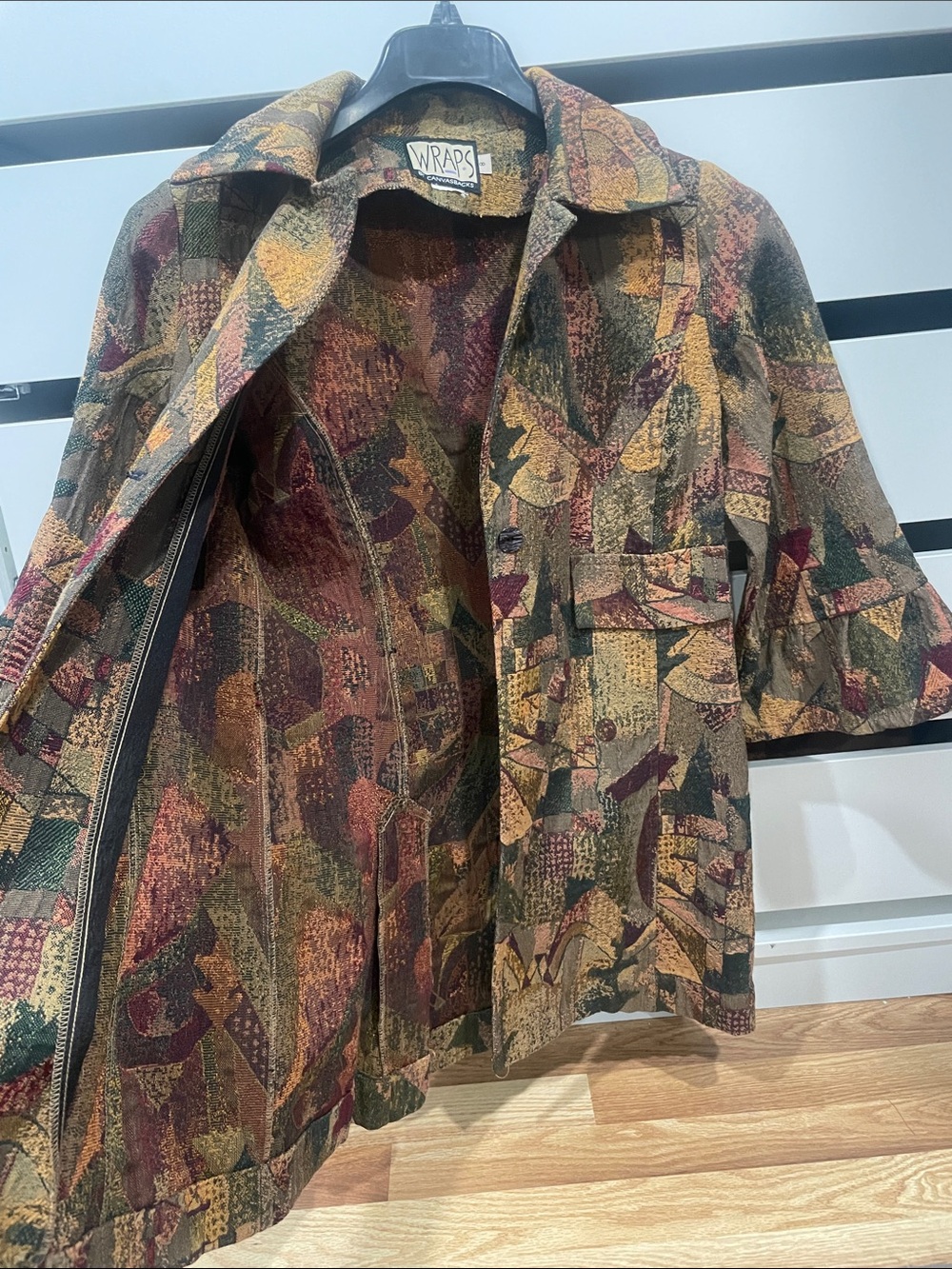 Olive Multicolor Printed Ruffle-Sleeve Jacket - Picture 2 of 6
